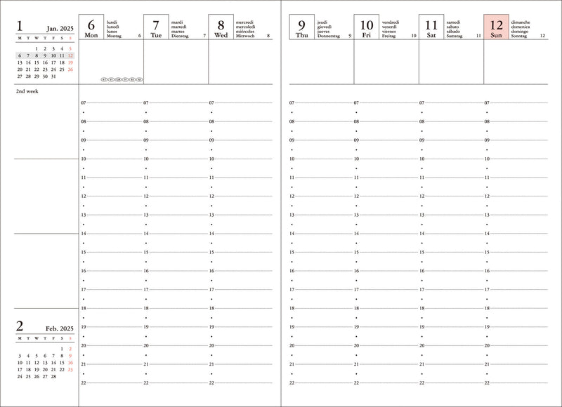 2026 Vertical Weekly Planner A6 Storage.it