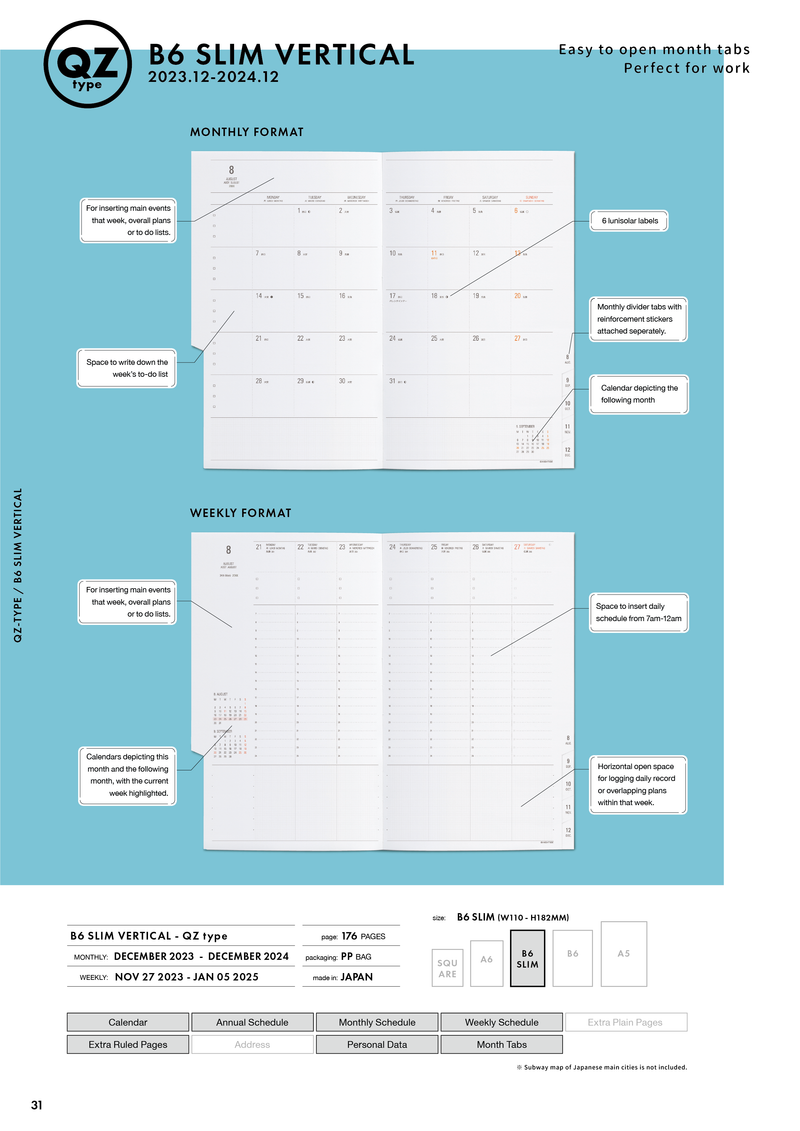 2024 Nahe B6 Slim Planner