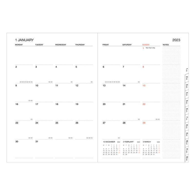2024 Vertical Weekly Planner A5 Mountain