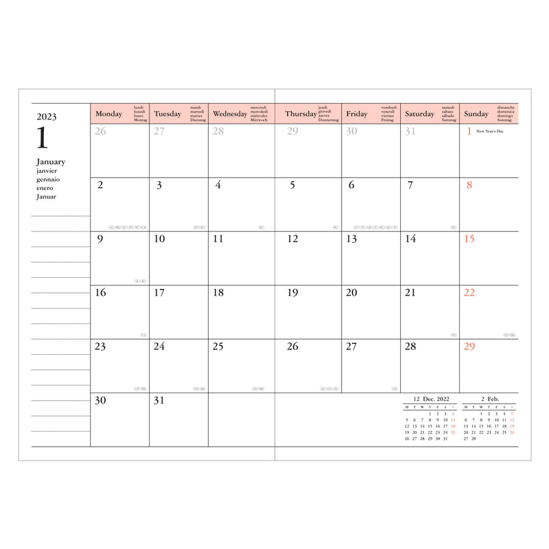 2024 Vertical Weekly Planner A6 Mountain