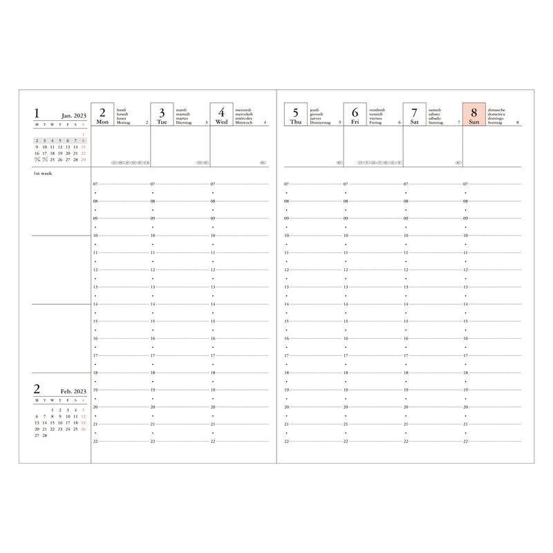2024 Vertical Weekly Planner A6 Mountain