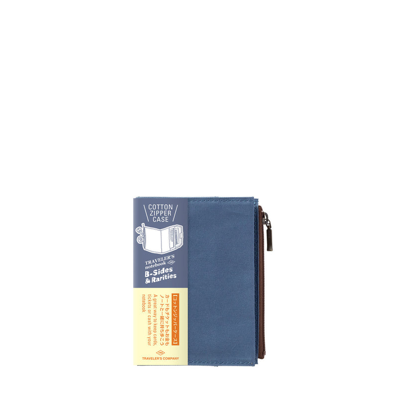 Passport Cotton Zipper Case Blue
