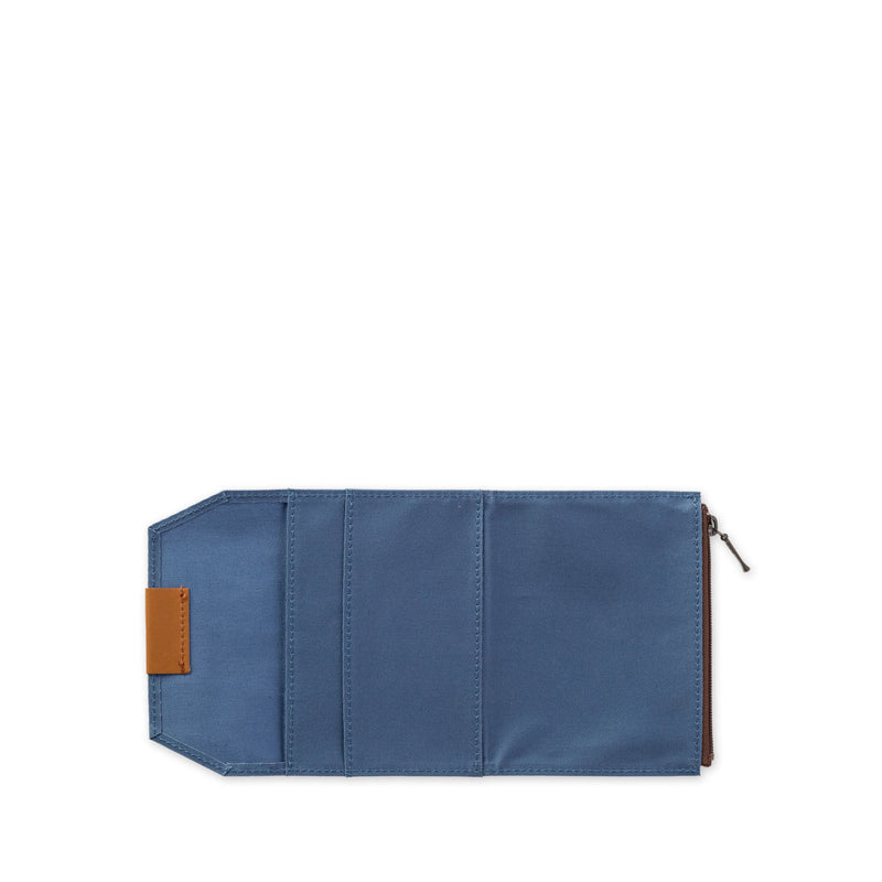 Passport Cotton Zipper Case Blue