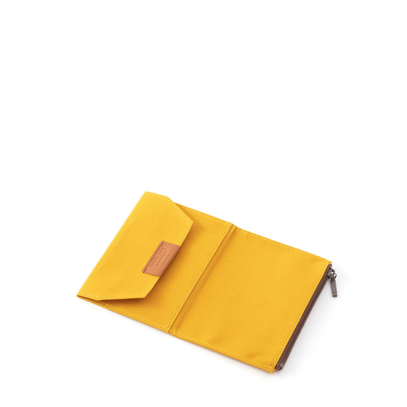 Passport Cotton Zipper Case Yellow