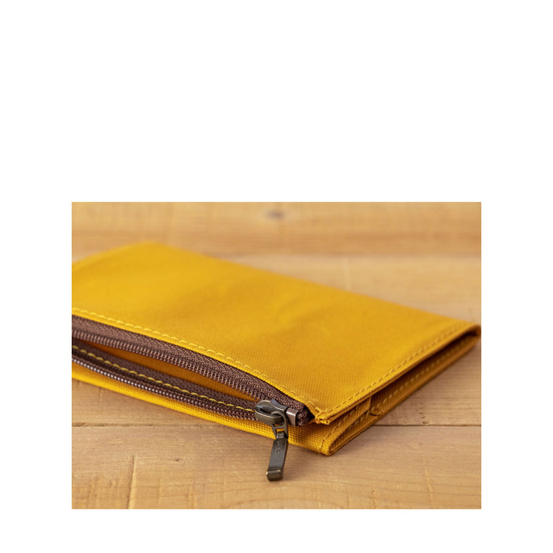 Passport Cotton Zipper Case Yellow