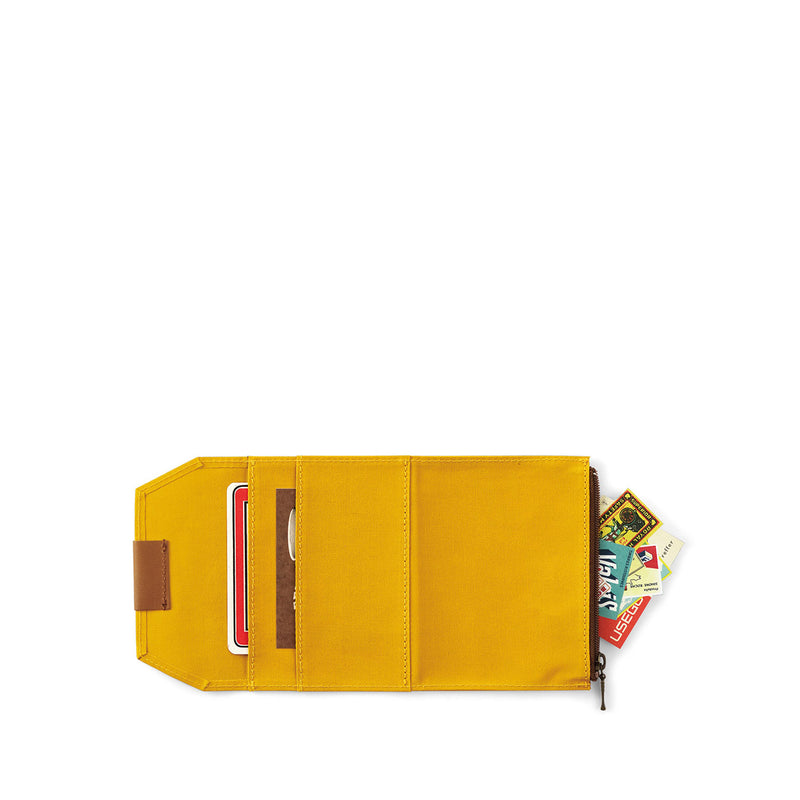 Passport Cotton Zipper Case Yellow