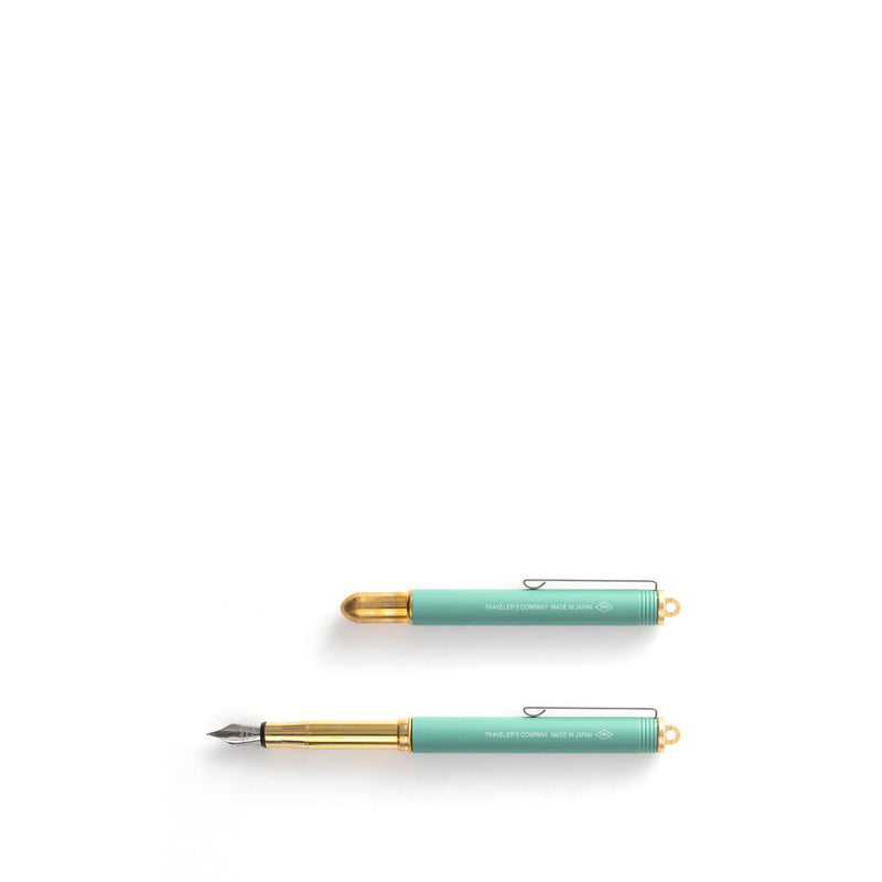 Brass Fountain Pen Factory Green