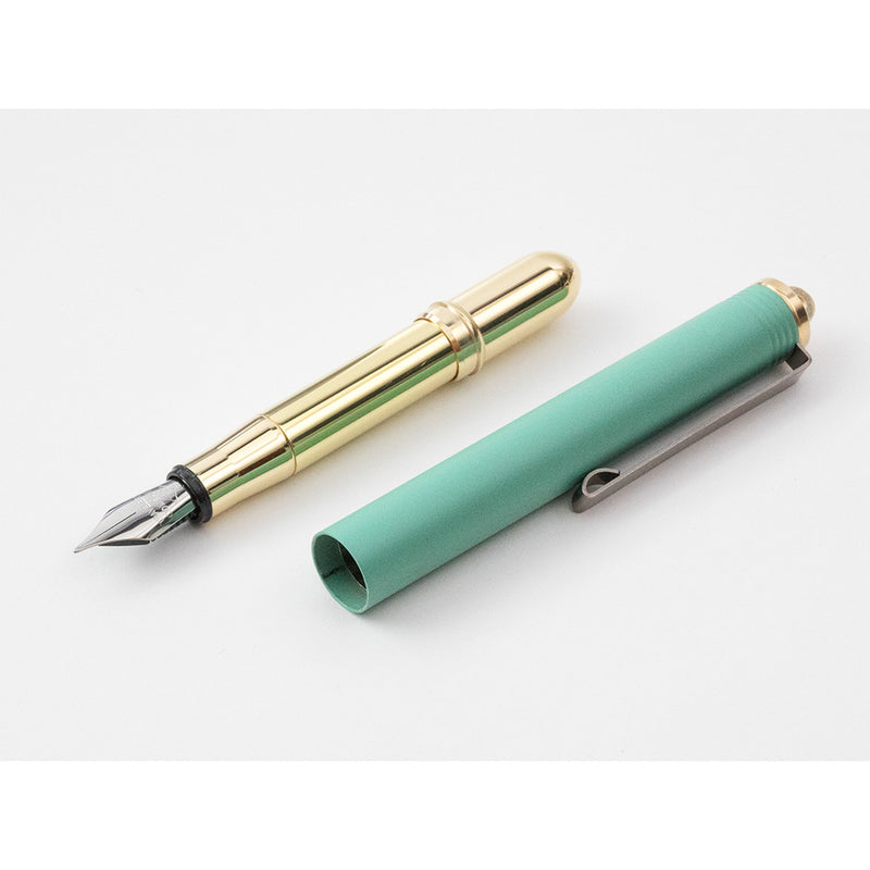 Brass Fountain Pen Factory Green