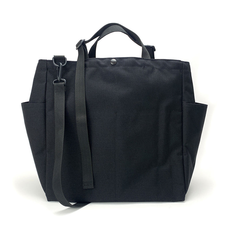 CARRY-ALL TOTE - BLACK NYLON CANVAS – BAGSINPROGRESS New York