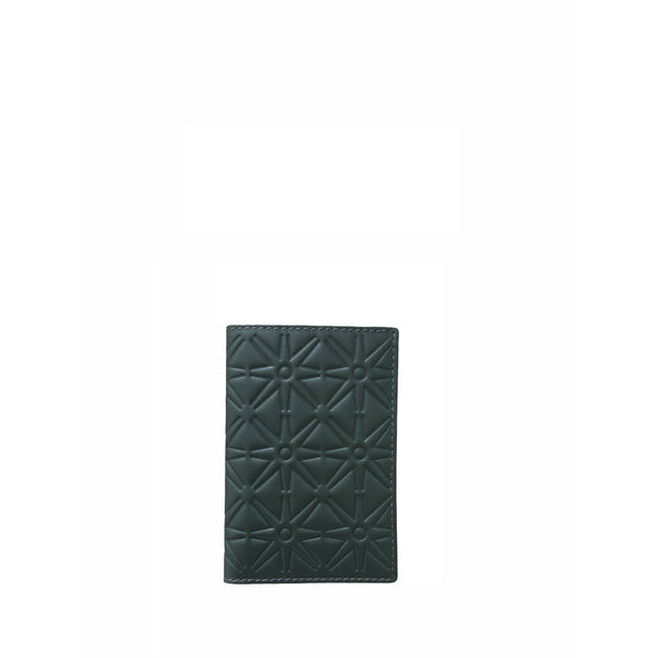 Bottle Green Embossed A Card Case