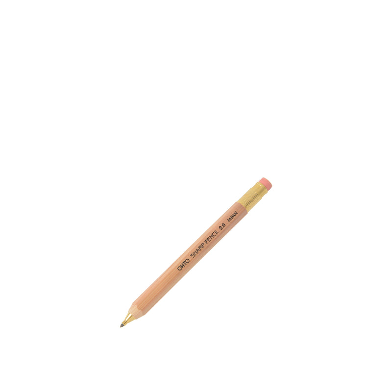 Mechanical pencil cedar wood 2-mm lead, yellow, OHTO