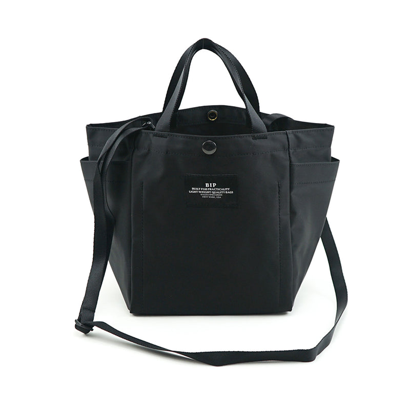 SMALL SIDE POCKET TOTE - BLACK NYLON TWILL – BAGSINPROGRESS New York