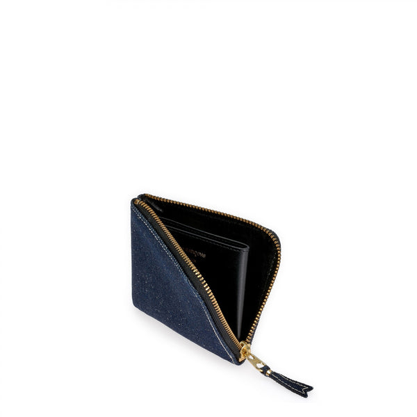 Denim Half Zip Wallet